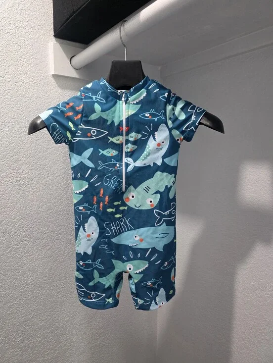 Toddler Boy 2-3Y 1 piece zip up swimsuit