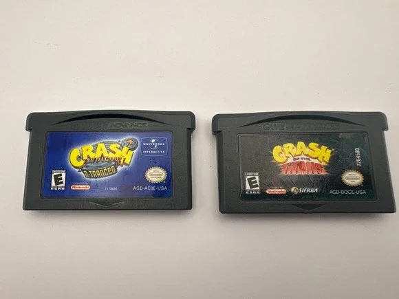Crash Bandicoot GBA Game Lot N Tranced Titans Authentic Tested Nintendo