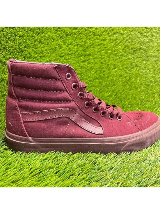 Vans Sk8-Hi Reissue Mens Size 9 Womens 10.5 Maroon Athletic Skate Shoes Sneakers