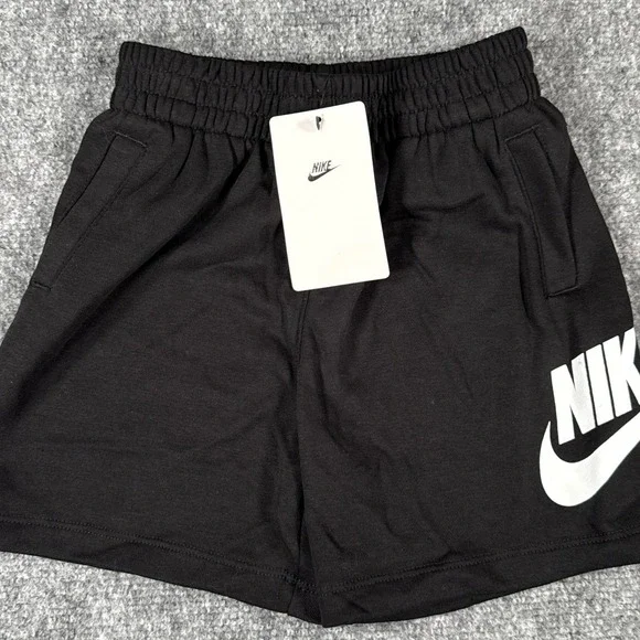 Nike Toddler Size 4T Club Fleece Shorts Logo Black NWT