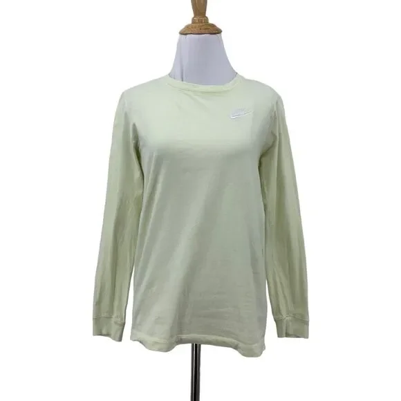 The Nike Tee Shirt Girls Youth L Large Celery Green Long Sleeve Athletic Shirt