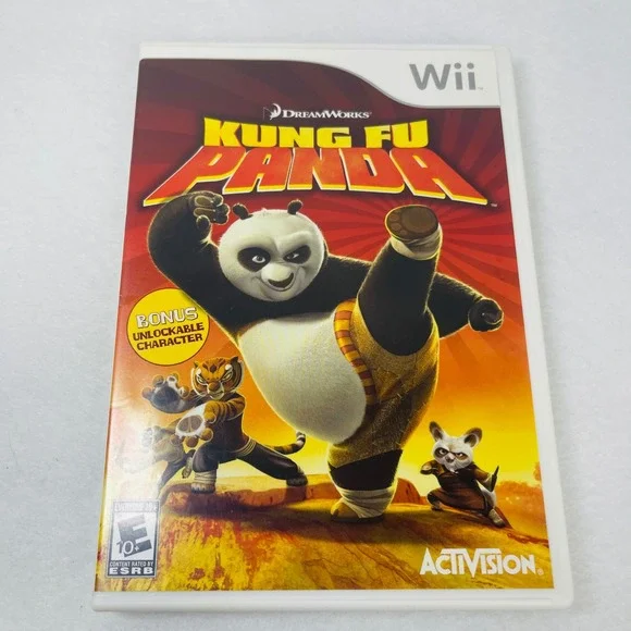 Kung Fu Panda Nintendo Wii Game Activision DreamWorks 2008 RVL-RKPE-USA