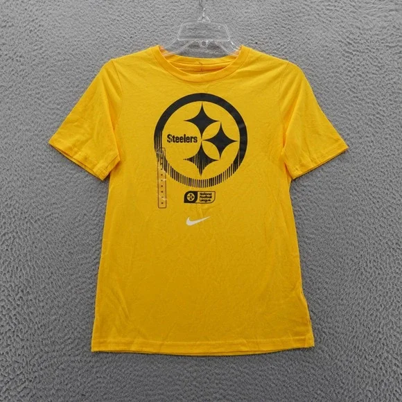 Nike Kids Pittsburgh Steelers NFL Graphic T-Shirt Yellow‎ Size M NEW