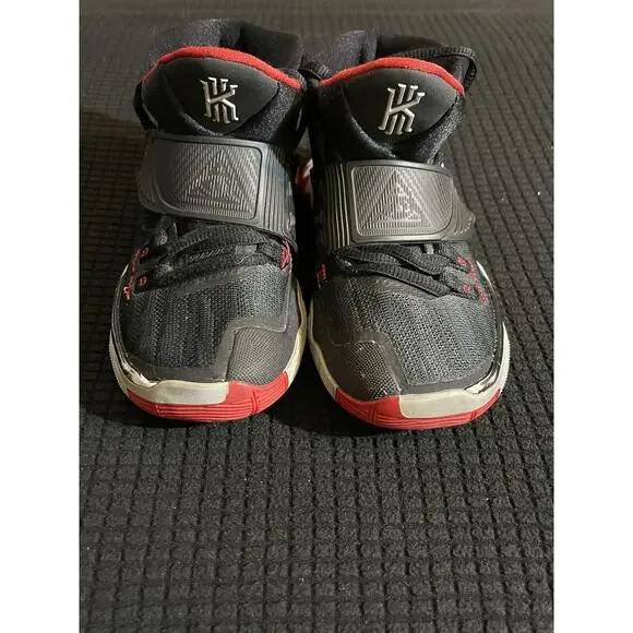 Nike Kyrie‎ 6 GS Bred Black Red Basketball Shoes BQ5599-002 Youth Size 12C