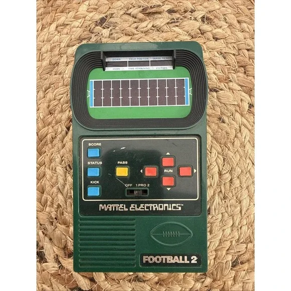 Vintage Mattel Electronics Football 2 Game With Sound Green Tested Works 1978