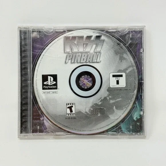 KISS Pinball Sony PlayStation 1 PS1 2000 Take-Two SLUS-01366‎ Black Disc Arcade
