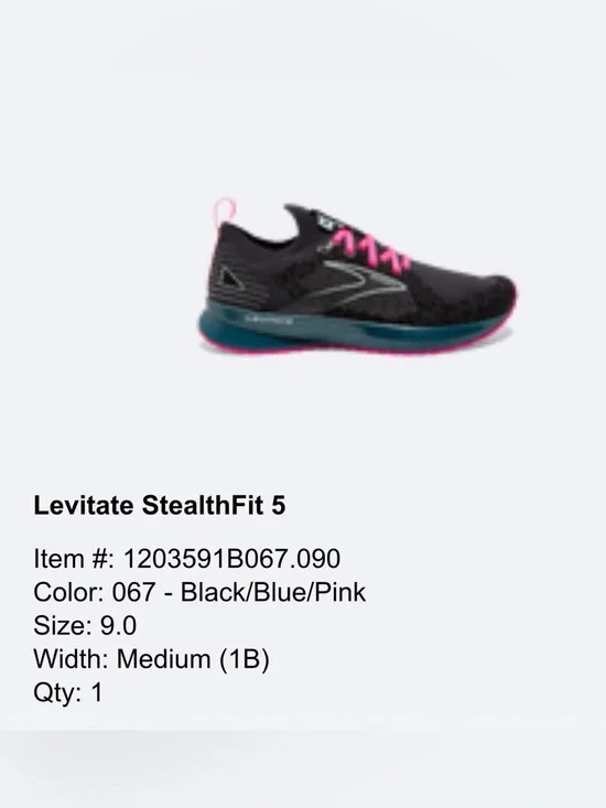 Brooks Women's Black/Blue/Pink Running Shoe