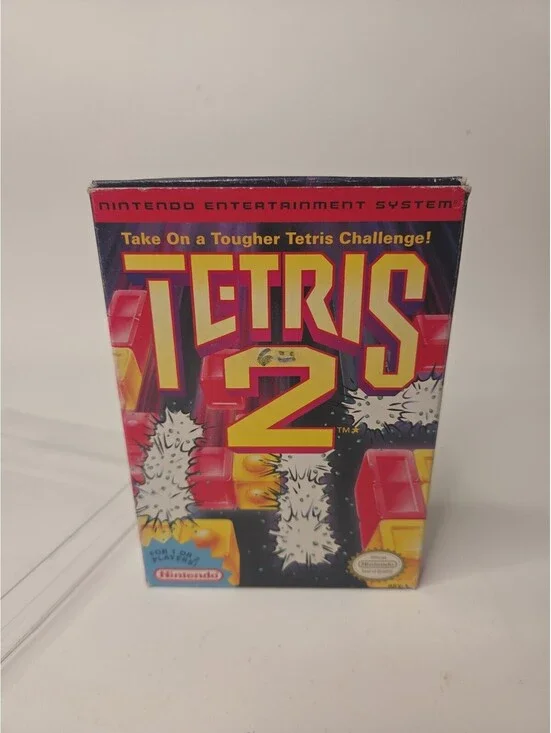 Tetris 2 Nintendo NES 1993 Holder Box Game Poster Manual Book COMPLETE