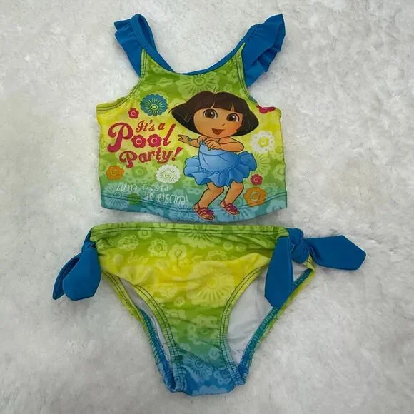 Nickelodeon Dora the Explorer Toddler Bikini 2010s Size 2T