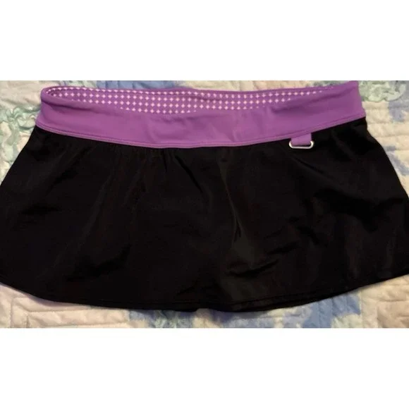 Nike Girl's Black & Purple Activewear Skirt Skort or Swim‎ Bottoms, Size 10