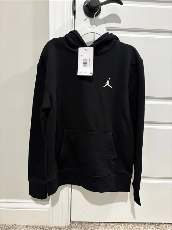 Nike Black Jordan Pullover Hoodie with White Jumpman