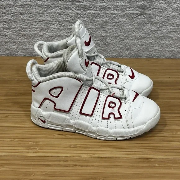 Nike Air Toddler Kids Uptempo TD White Varsity Red Sneakers Size 10C DJ5990-100
