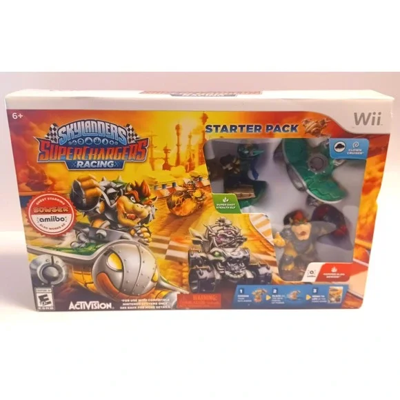 Skylanders SuperChargers Racing Starter Pack Wii NEW SEALED Bowser Amiibo Game