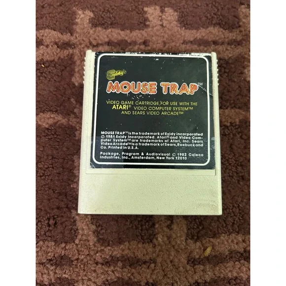 Mouse Trap Atari 2600 Video Game Cartridge Coleco 1982 Vintage‎ Retro Arcade