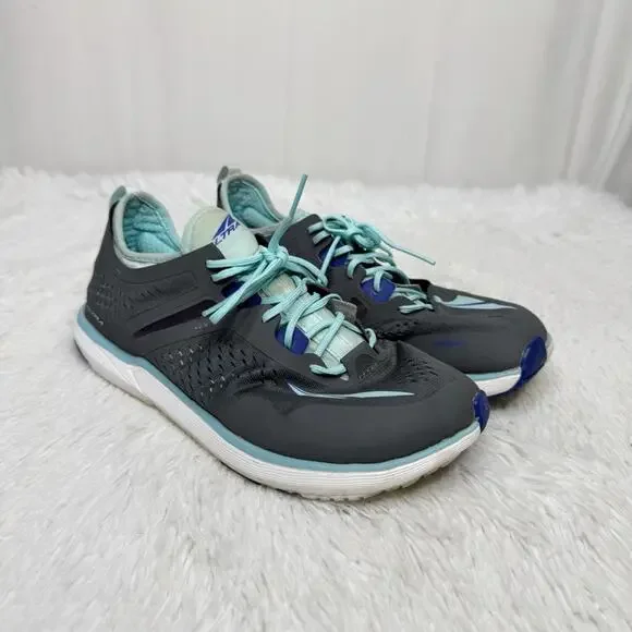 ALTRA / Kayetna gray teal blue lightweight road running shoes / 9.5