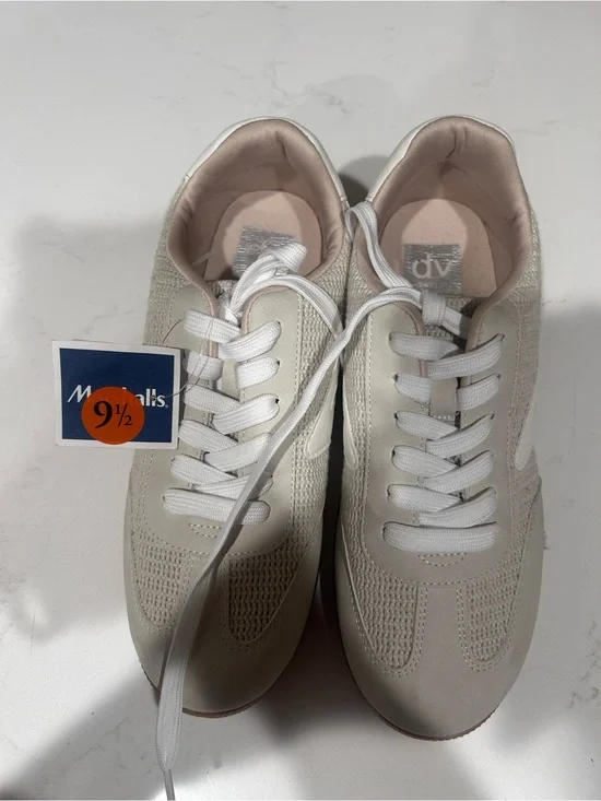 DV by Dolce Vita Cream and Light Pink Lace-Up Sneakers