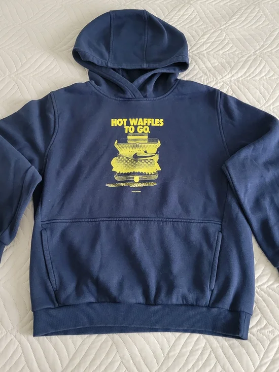 NIKE Navy Hoodie with Yellow 