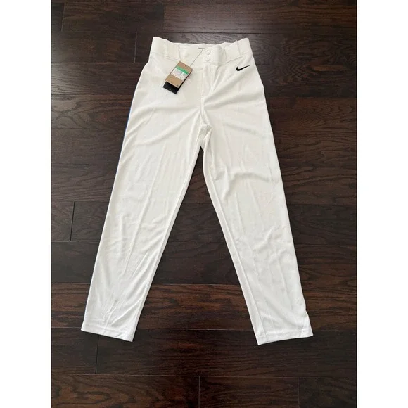 Nike Kids XL Dri-FIT Baseball Pants White Blue Stripe DX9171-103 NEW