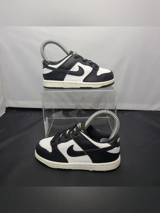 Nike Dunk Low (TDE) TD Toddler Black White Panda CW1589-100 Toddler Size 9C