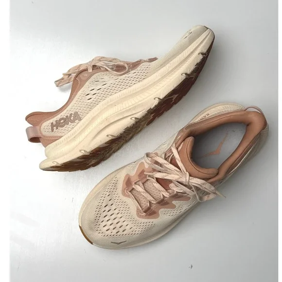 Hoka Kawana 2 Women 8B Running Shoes Vanilla Rose Gold 1147913 VSN Sneaker