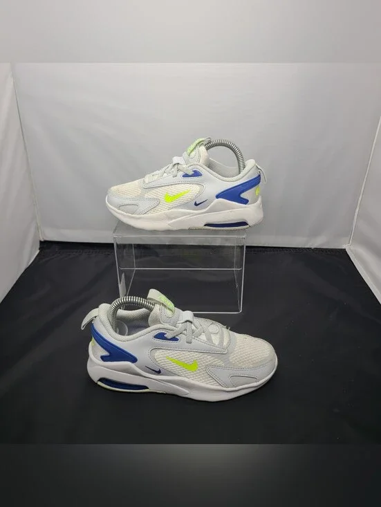Nike Air Max Bolt 'Pure Platinum Royal Volt' kids size 1Y