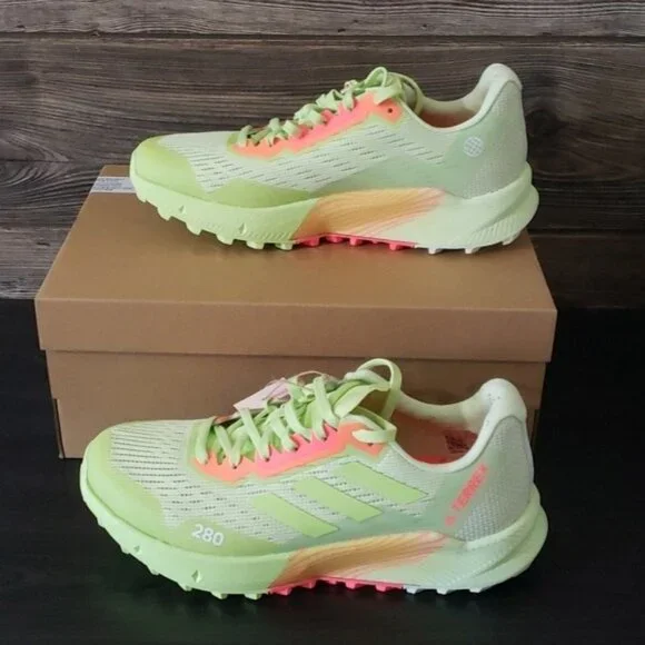 New Adidas Terrex Agravic Flow Womens Trail Running Sneakers Size 7 Outdoor Neon