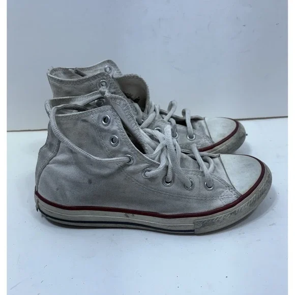 Converse All Star‎ High Top Shoe Women's 3 White Canvas