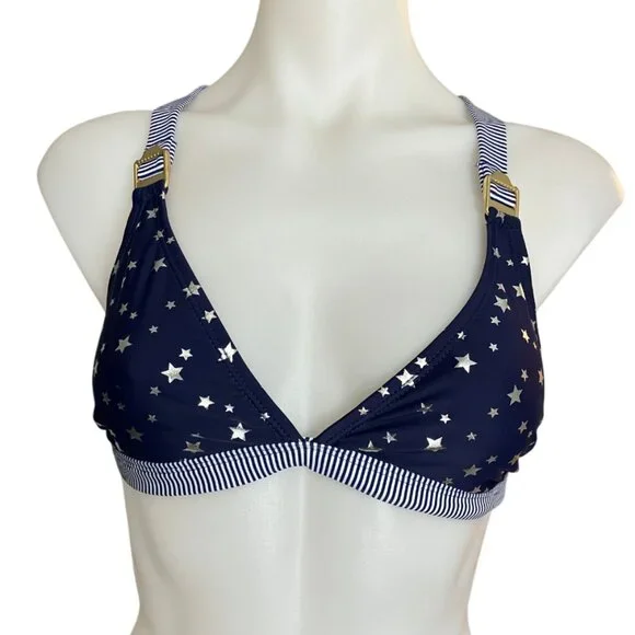 So 411 Navy Stars Girls size XL Swim Bikini Top XL