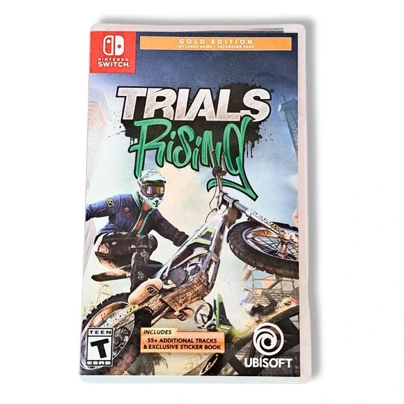 Ubisoft Trials Rising Gold Edition Nintendo Switch Game Expansion Pass Stickers