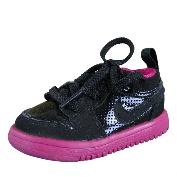 Nike Unisex Sneaker Air Jordan Sz T 4 Medium Black‎ Synthetic Lace Up