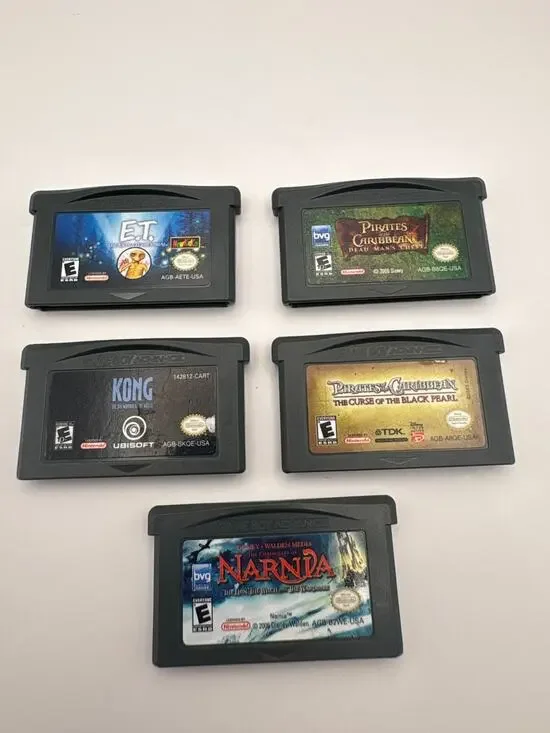 Game Boy Advance Movie Game Lot Pirates Kong Narnia ET GBA Authentic Tested