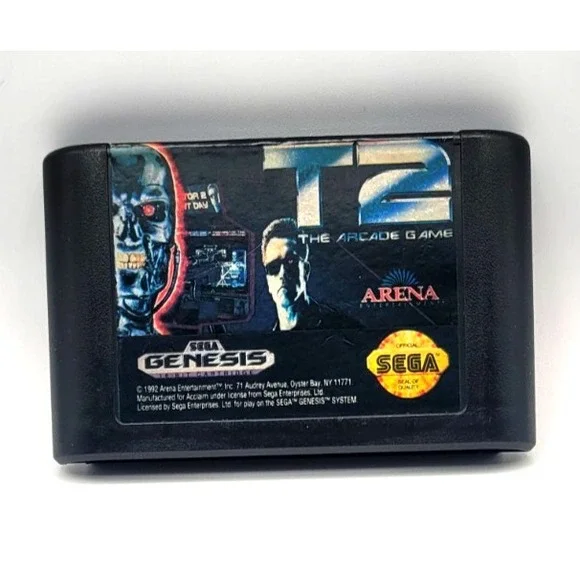 T2 Terminator 2: The Arcade Game (Sega‎ Genesis, 1992) CART ONLY - TESTED WORKS