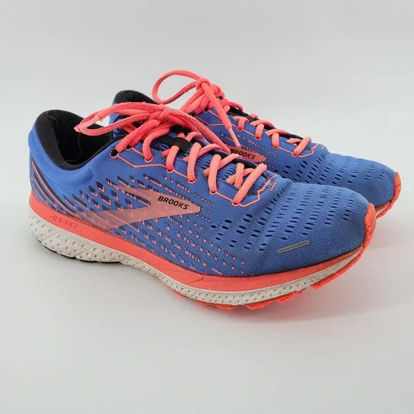 Brooks Ghost 13 Womens‎ Blue Coral Running Shoes Size 12 B Medium