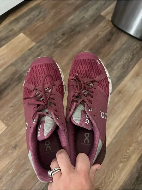 On Women's Cloud Running Shoes in Berry