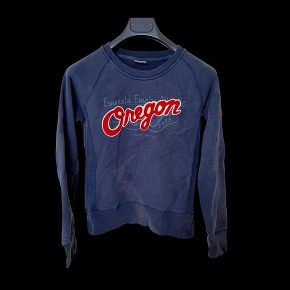 Nike Oregon Emerald Empire Athletic Navy Blue Crewneck Sweatshirt‎ Kids Medium
