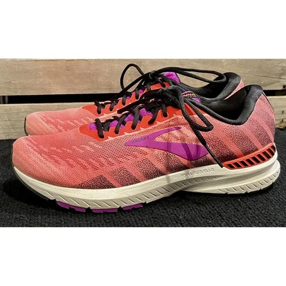 Brooks Ravenna Shoes Womens Size 9.5 Pink‎ Orange Running GuideRails 1202861B615