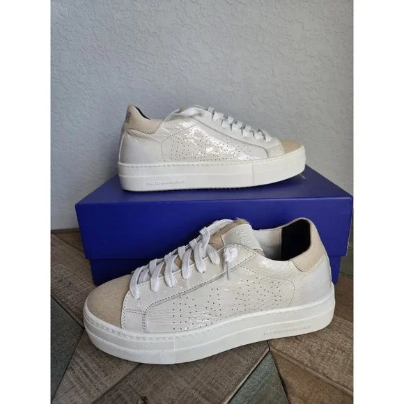 P448 F22Thea-W, Platform RIVER,‎ Calf Hair Toe/Tongue & Patent Leather, EU36