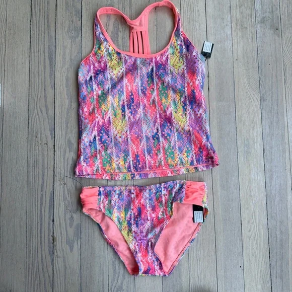 XOXO Girls Crochet Tankini Size 12/14 NEW