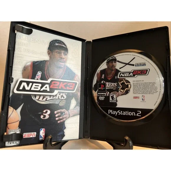 NBA 2K3 (Sony PlayStation 2, 2002) Disc & Manual - No Coverart