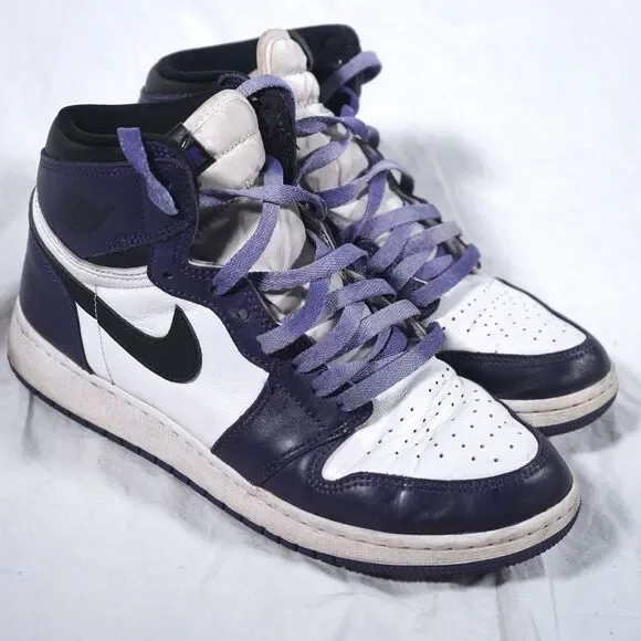 Nike Air Jordan 1 Retro High OG GS Court Purple 2.0 7Y 575441-500