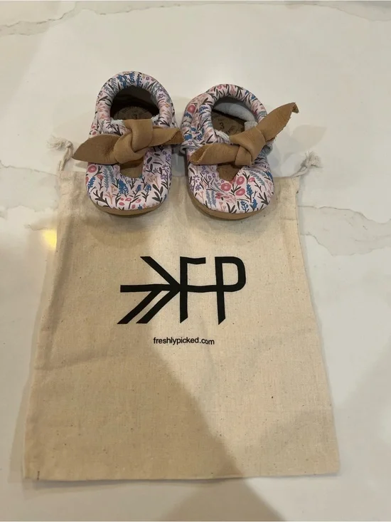 Freshly Picked Pink and Tan Floral Moccasins