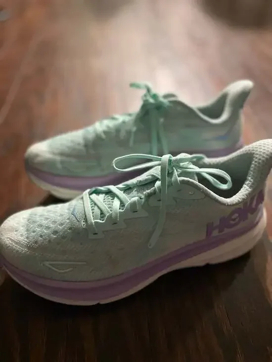 HOKA Women's Clifton 9 Running Shoes - Sunlit Ocean/Lilac Mist