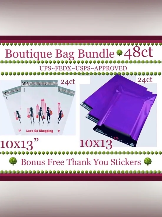 48pcs 10x13” Poly Mailer Bag Bundle⭐️🆕⭐️ ⭐️BONUS⭐️48ct  Free Thank You Stickers