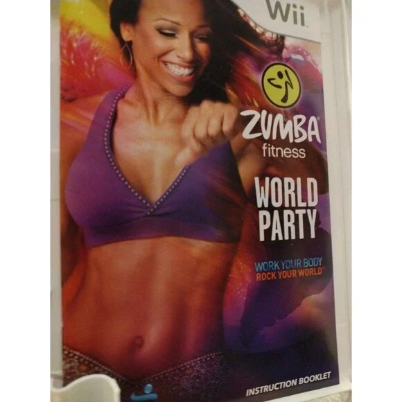 Zumba Fitness World Party (Nintendo Wii, 2013) Complete Tested Free shipping USA