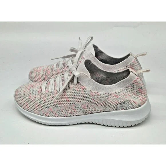 Skechers Women's Ultra Flex Happy Days Shoes Walking Sneakers Size 8.5 Speckle