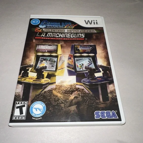 Gunblade NY & L.A. Machineguns Arcade Hits Pack (Nintendo Wii) Complete CIB
