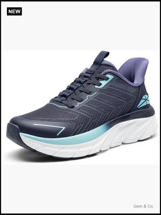 Slip On Walking Shoes Cushioned Breathable Non Slip Athletic Trainers
