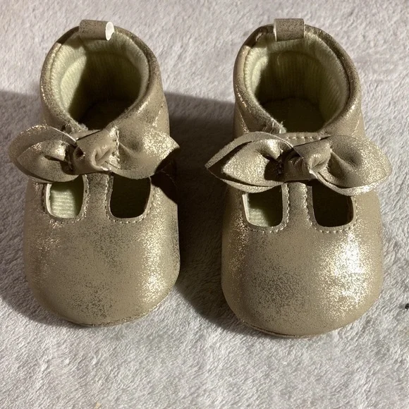 Just One You Carter’s Metallic Gold Baby Moccasins