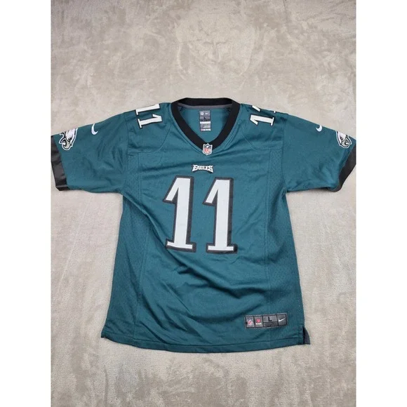 Nike Carson Wentz Philadelphia Eagles Jersey Kids L 14/16 Green NFL On Field