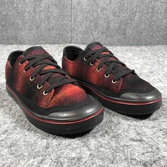 Keen‎ Luftcell Shoes Womens Size 8.5 Red Wool Plaid Low Top Comfort Sneakers